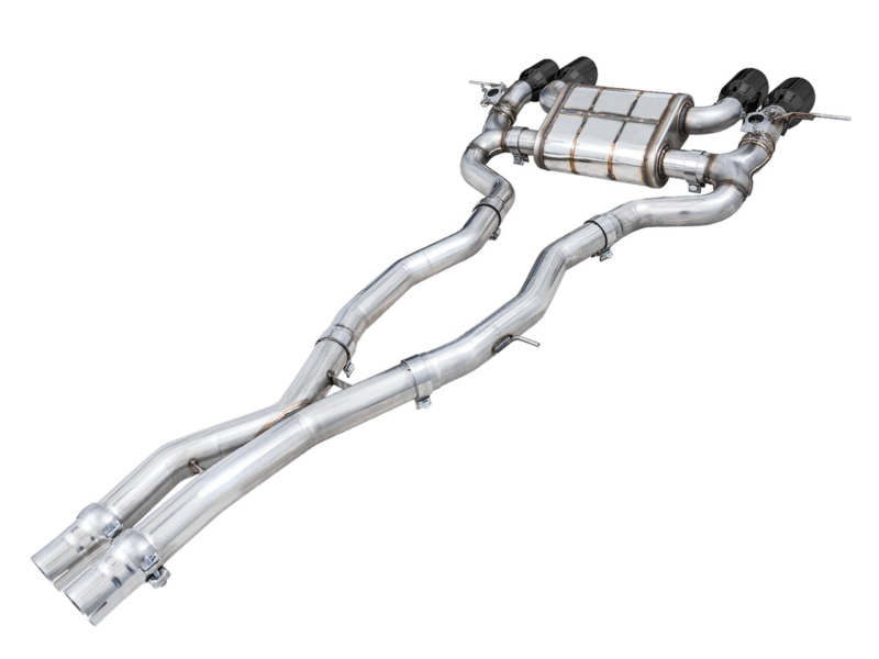 BMW M4 Performance Exhaust - AWE Tuning - SwitchPath Cat-Back, Valve-Controlled, Quad 4.5 in Double-Walled Slash-Cut Tips (Diamond Black), 180 Technology - Diamond Black - `21-`27